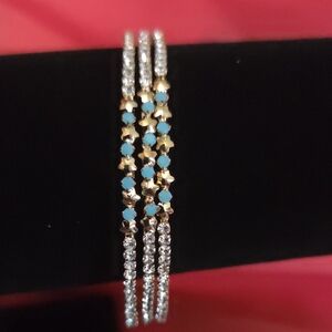 Elegant Gold and Blue Bracelet
